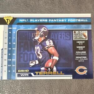 2001 Titanium Players Fantasy #4 David Terrell  Football Card